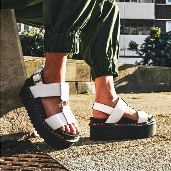 NWT Dr. Martens × FRANCIS LEATHER STRAP SANDALS, Sz 7 - Picture 1 of 10